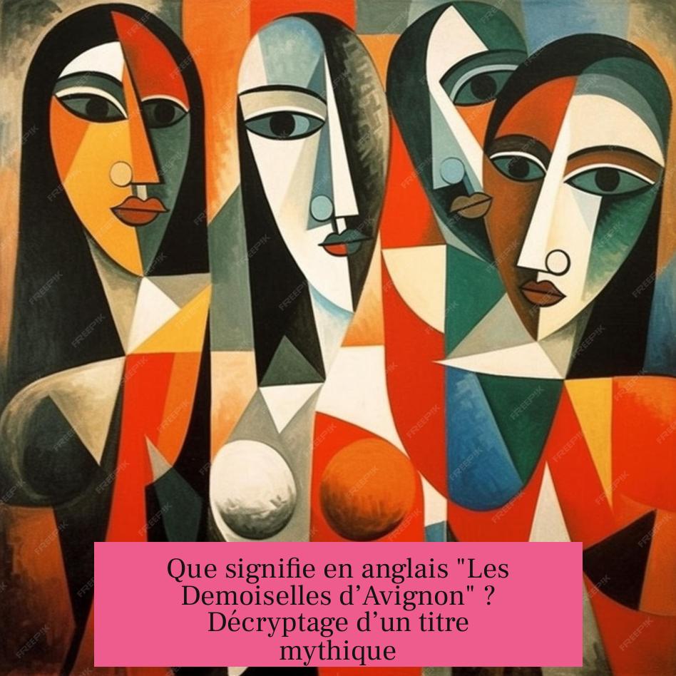 Que signifie en anglais "Les Demoiselles d’Avignon" ? Décryptage d’un titre mythique
