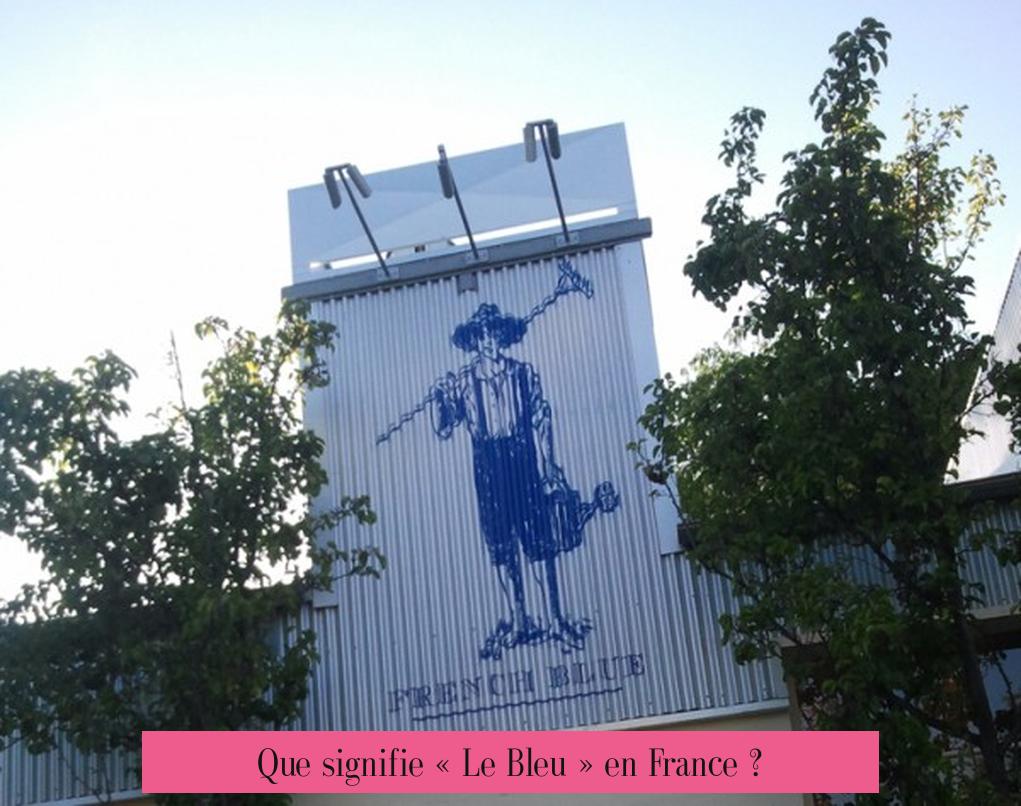 Que signifie « Le Bleu » en France ?