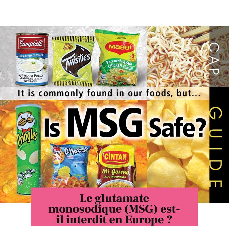 Le glutamate monosodique (MSG) est-il interdit en Europe ?