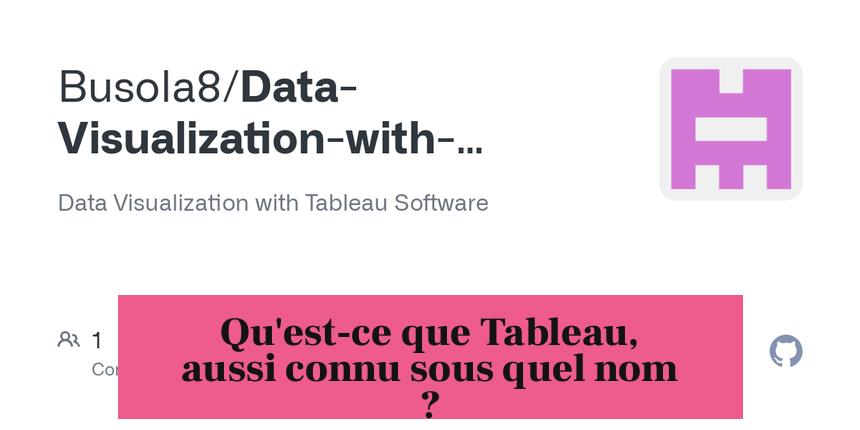 Qu'est-ce que Tableau, aussi connu sous quel nom ?