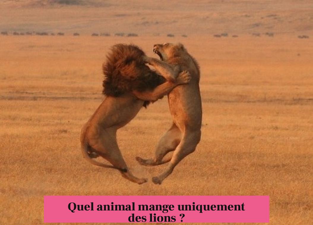 Quel animal mange uniquement des lions ?
