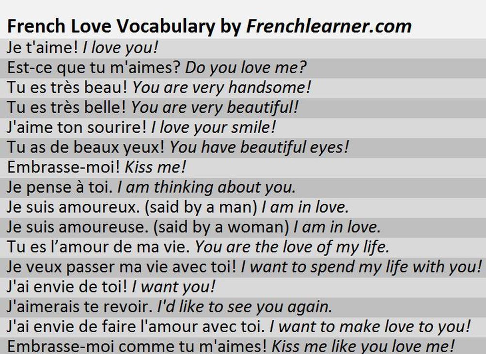 Les expressions et pluriels autour de l’amour