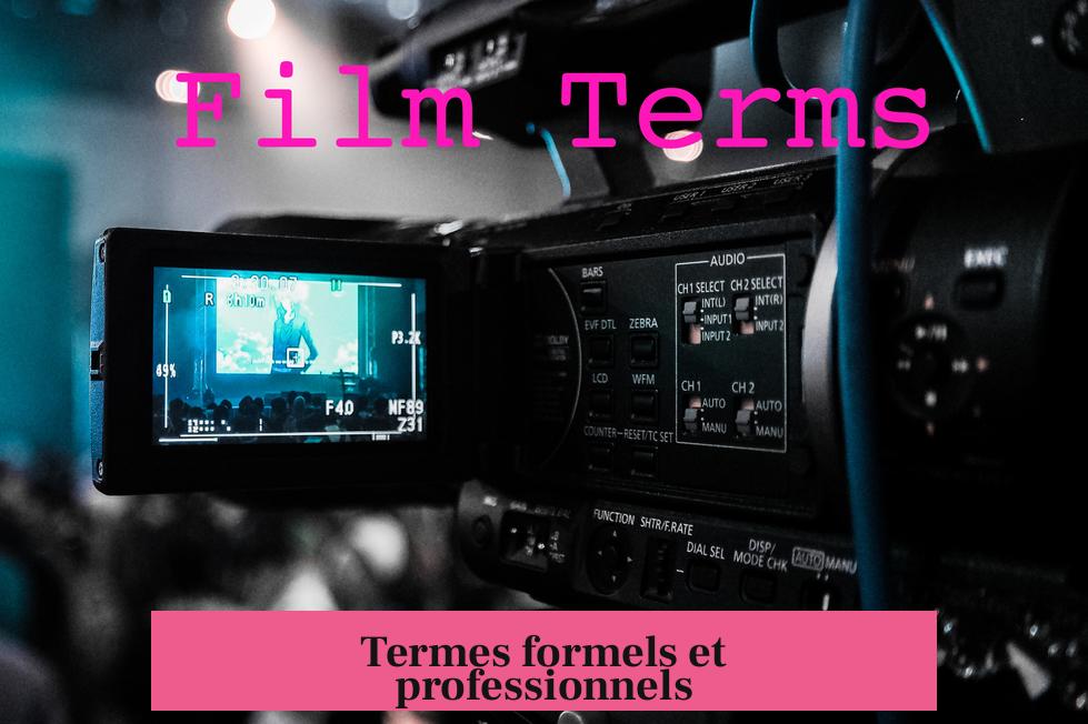 Termes formels et professionnels