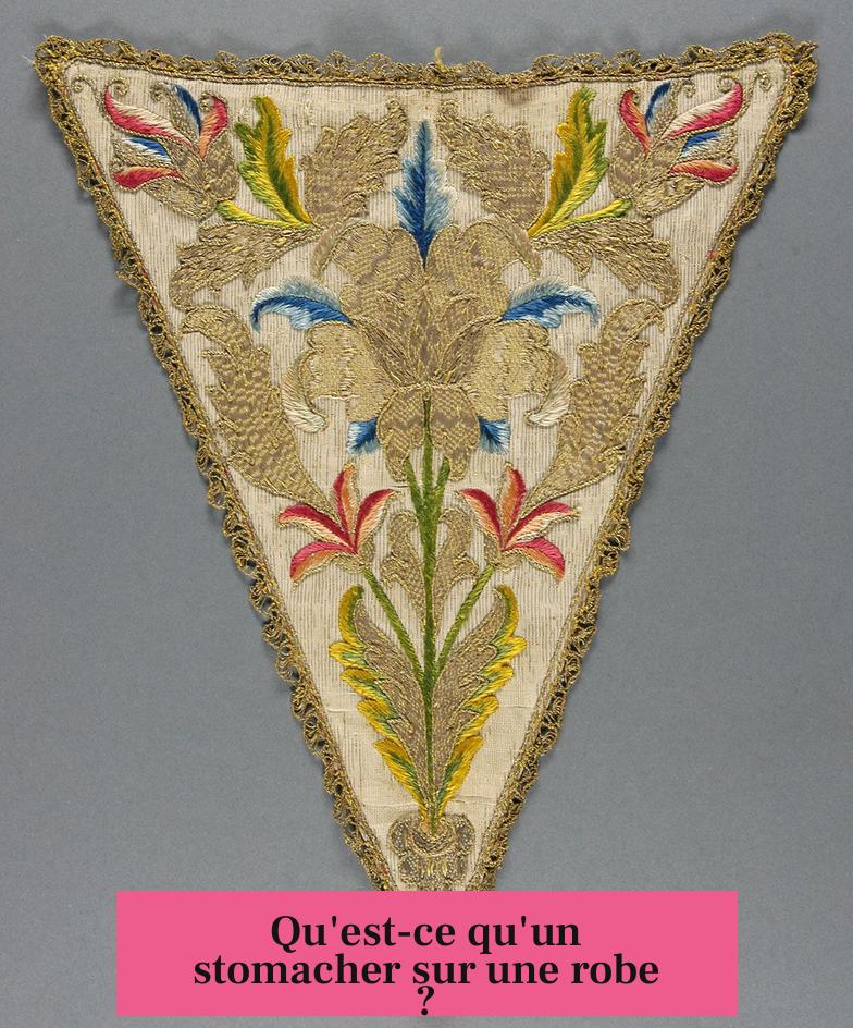 Qu'est-ce qu'un stomacher sur une robe ?
