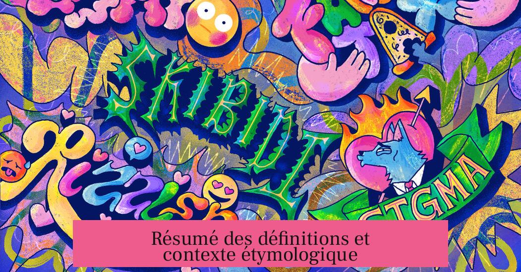 Résumé des définitions et contexte étymologique