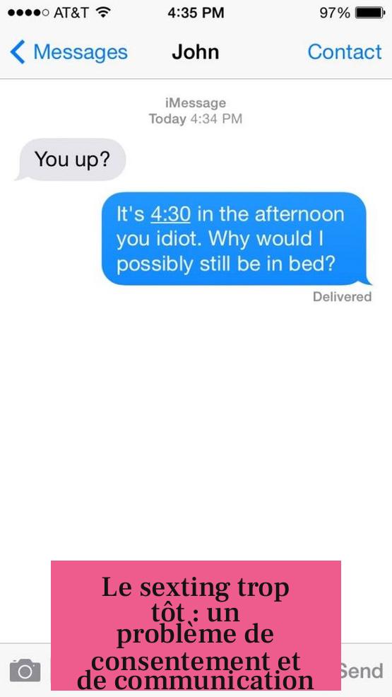 Le sexting trop tôt : un problème de consentement et de communication