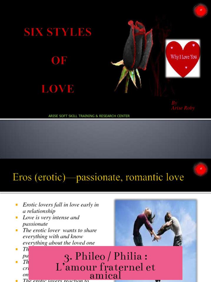 3. Phileo / Philia : L’amour fraternel et amical
