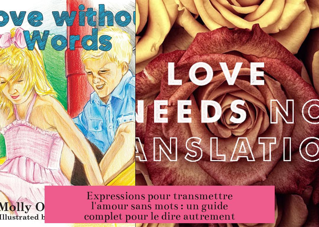 Expressions pour transmettre l'amour sans mots : un guide complet pour le dire autrement
