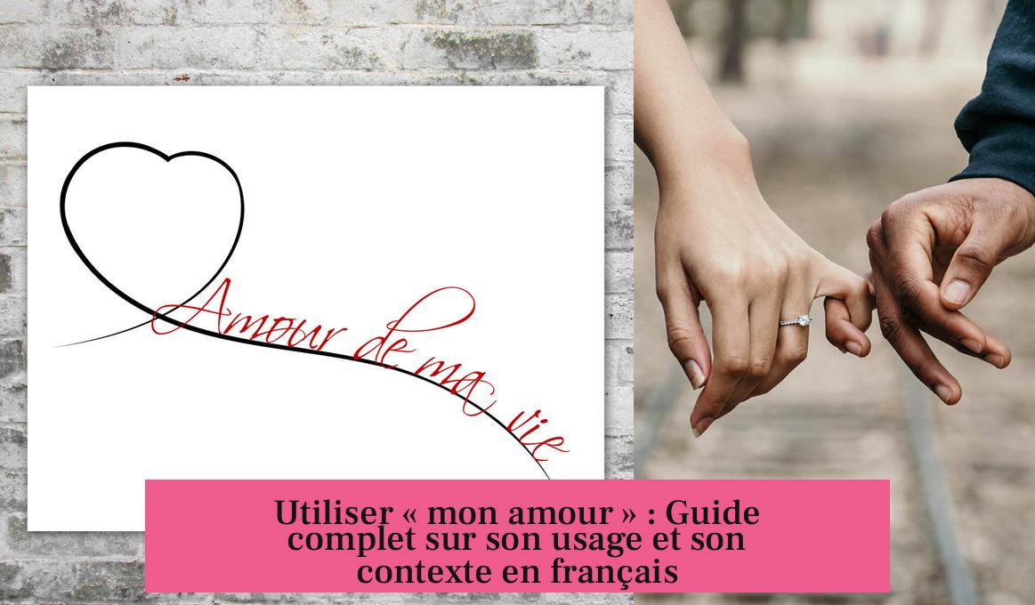 Utiliser « mon amour » : Guide complet sur son usage et son contexte en français