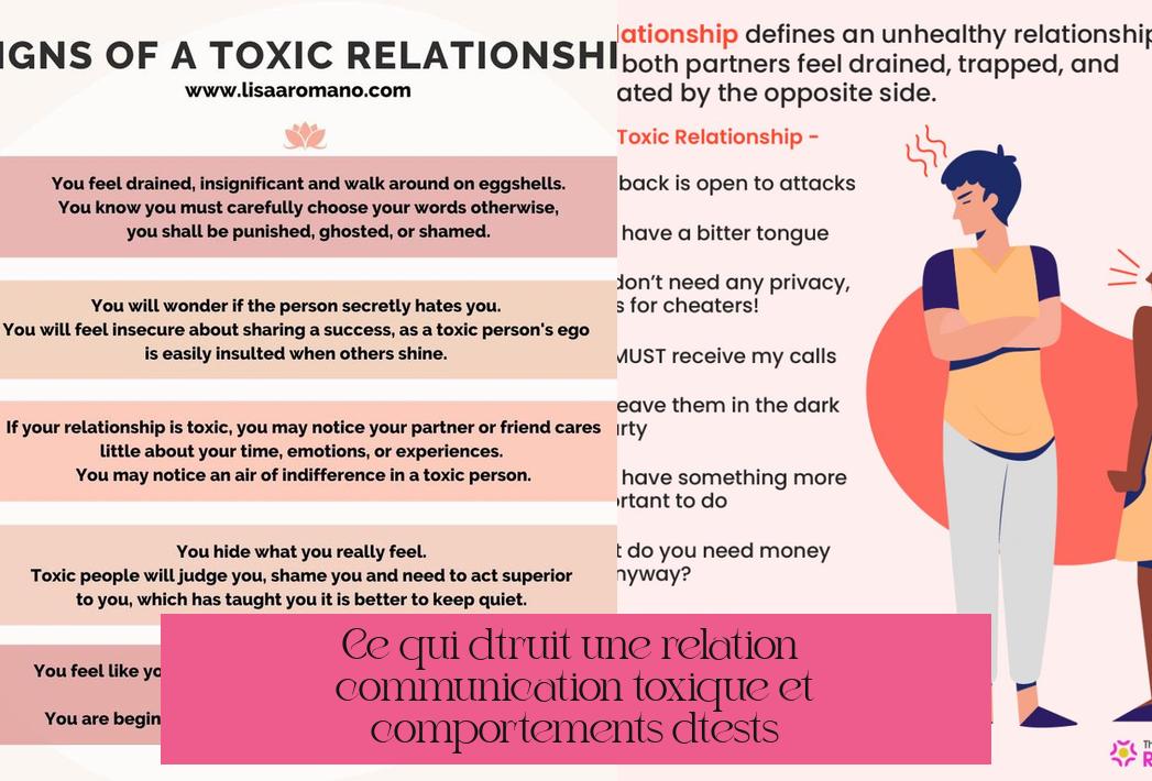 Ce qui détruit une relation : communication toxique et comportements détestés