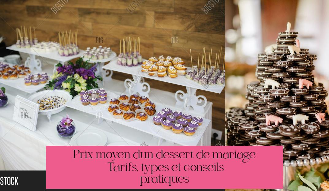 Prix moyen d'un dessert de mariage : Tarifs, types et conseils pratiques