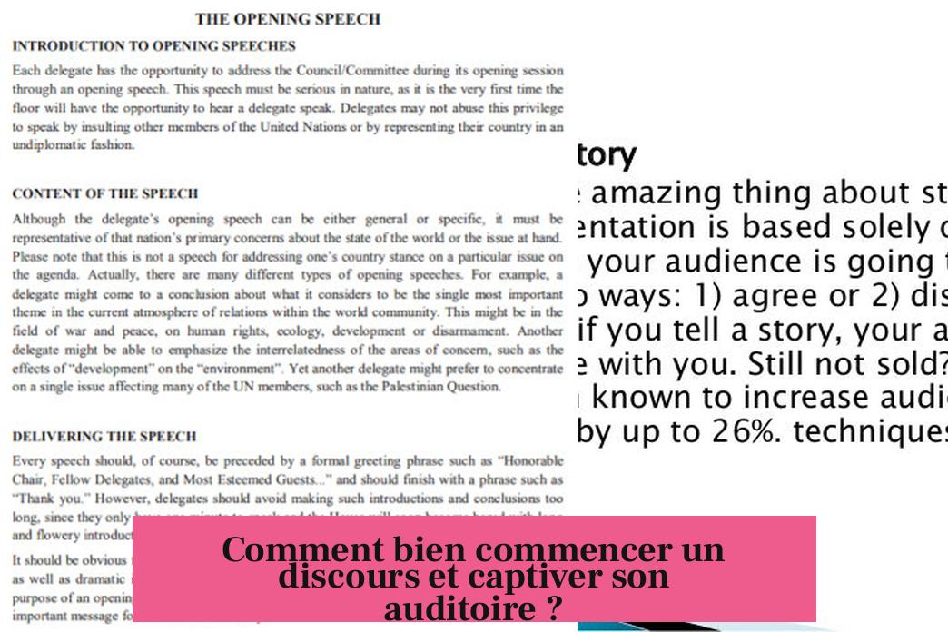 Comment bien commencer un discours et captiver son auditoire ?