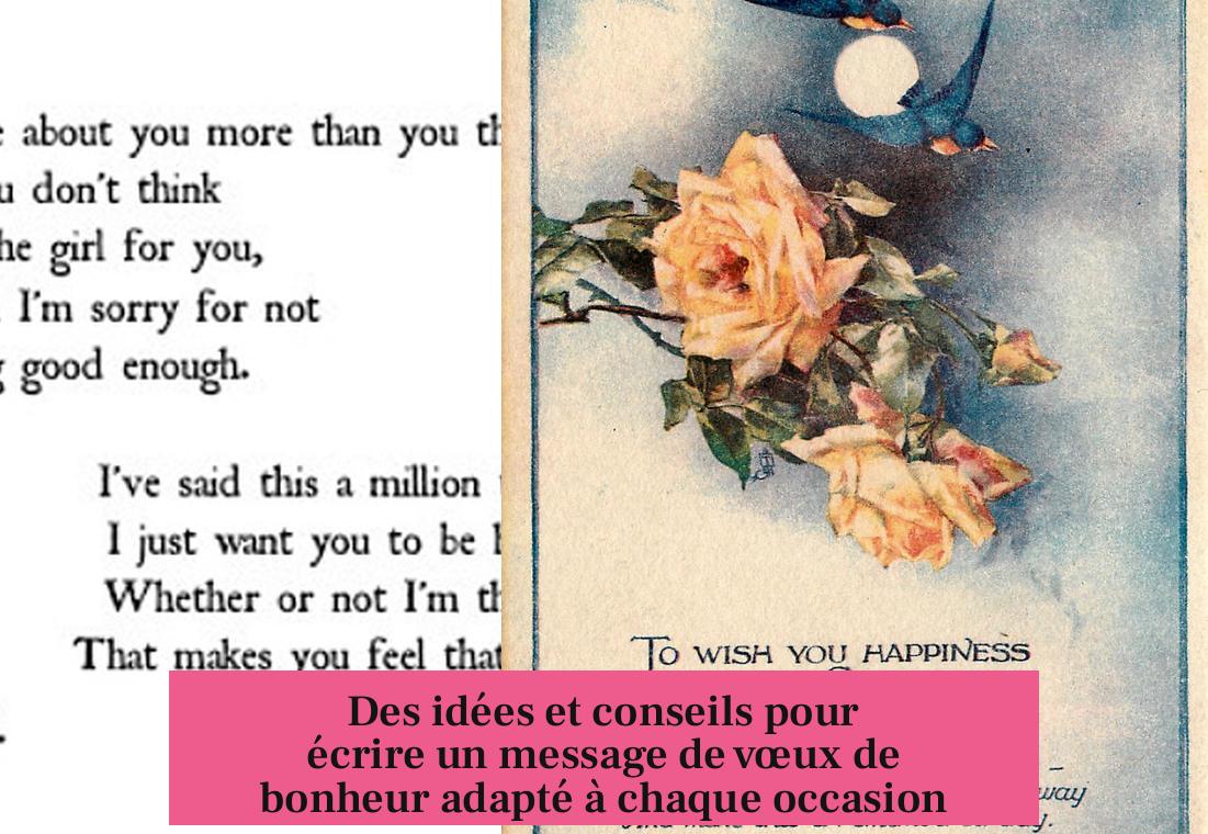 Des idées et conseils pour écrire un message de vœux de bonheur adapté à chaque occasion