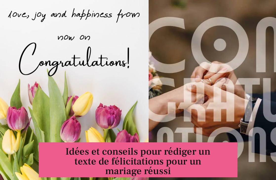 Idées et conseils pour rédiger un texte de félicitations pour un mariage réussi