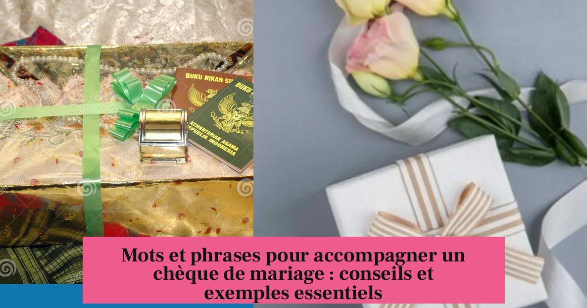 Mots et phrases pour accompagner un chèque de mariage : conseils et exemples essentiels