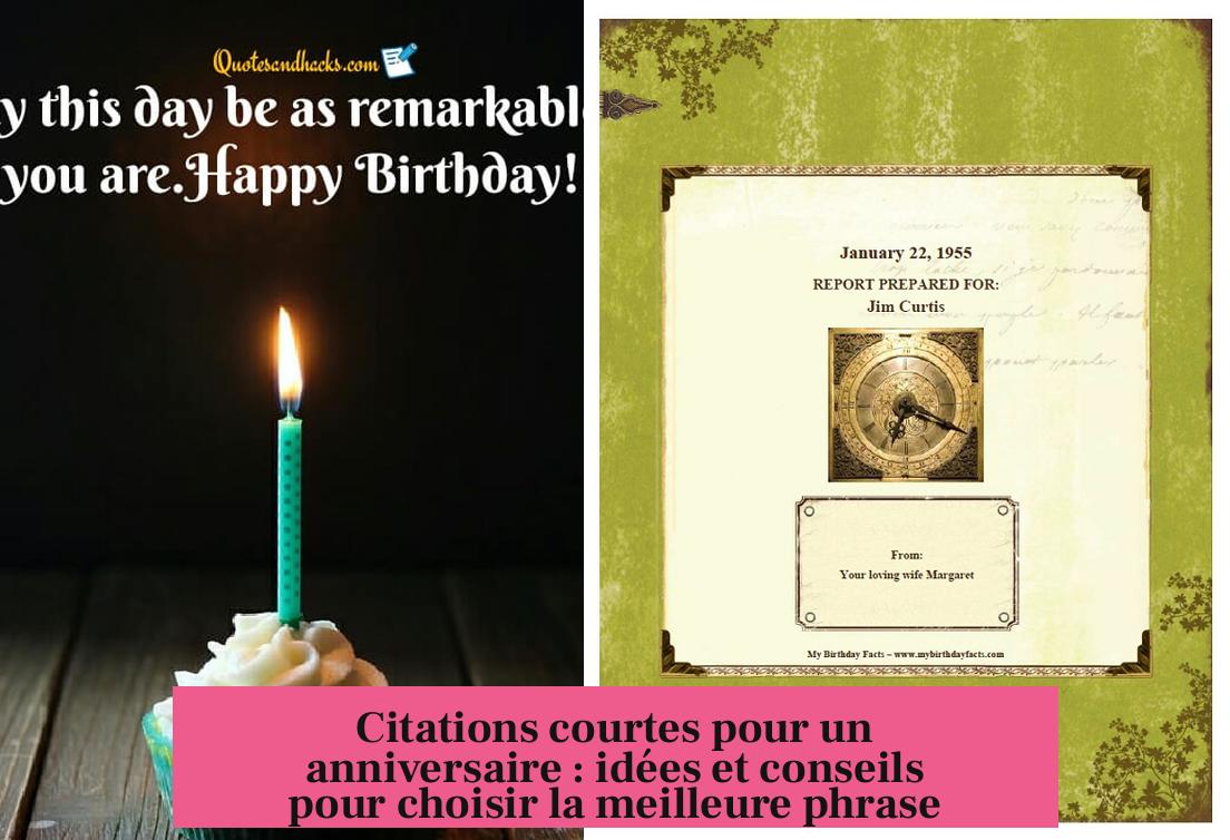 Citations courtes pour un anniversaire : idées et conseils pour choisir la meilleure phrase
