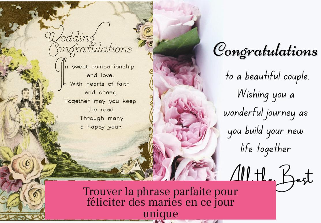 Trouver la phrase parfaite pour féliciter des mariés en ce jour unique