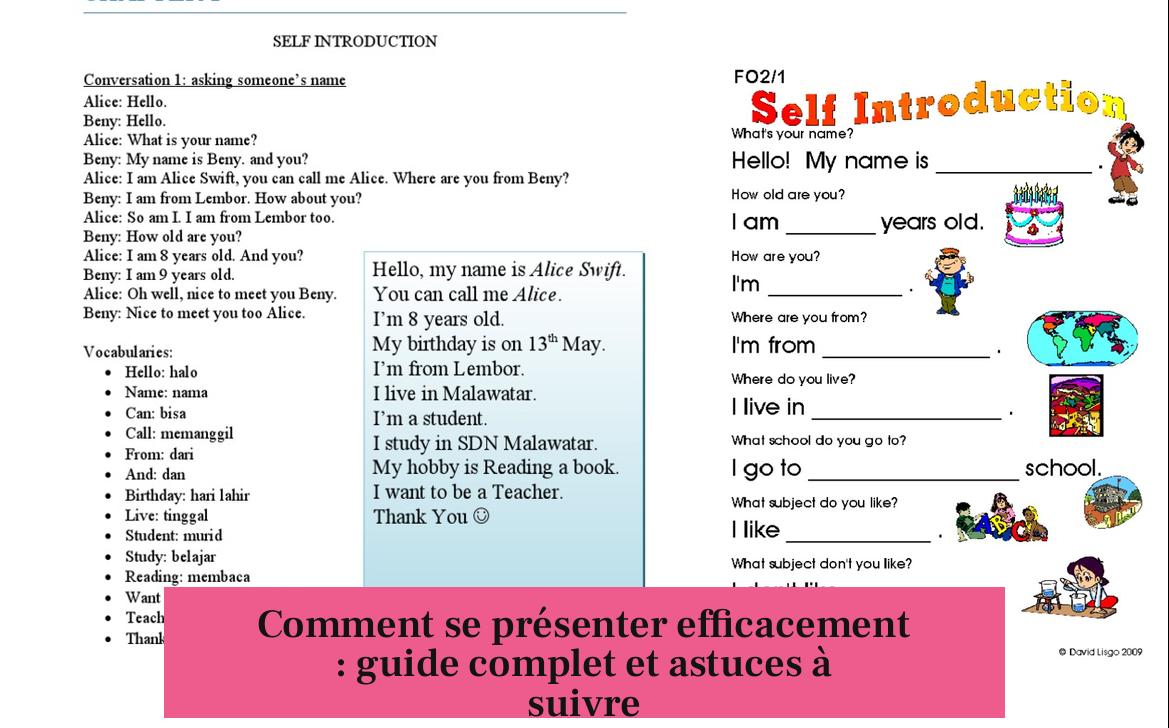 Comment se présenter efficacement : guide complet et astuces à suivre