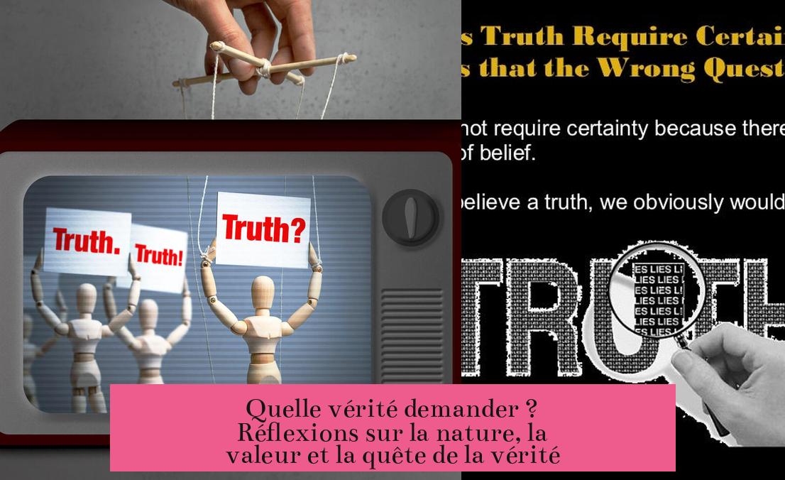 Quelle vérité demander ? Réflexions sur la nature, la valeur et la quête de la vérité