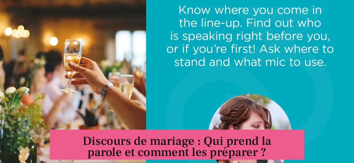 Discours de mariage : Qui prend la parole et comment les préparer ?