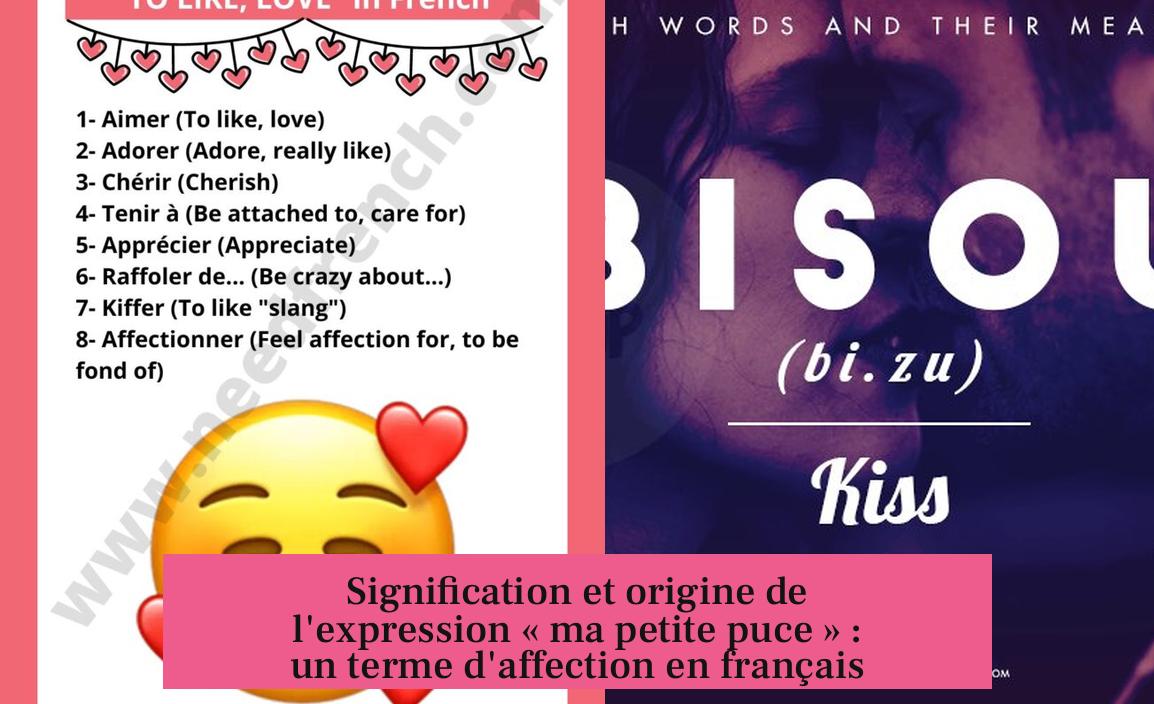 Signification et origine de l'expression « ma petite puce » : un terme d'affection en français