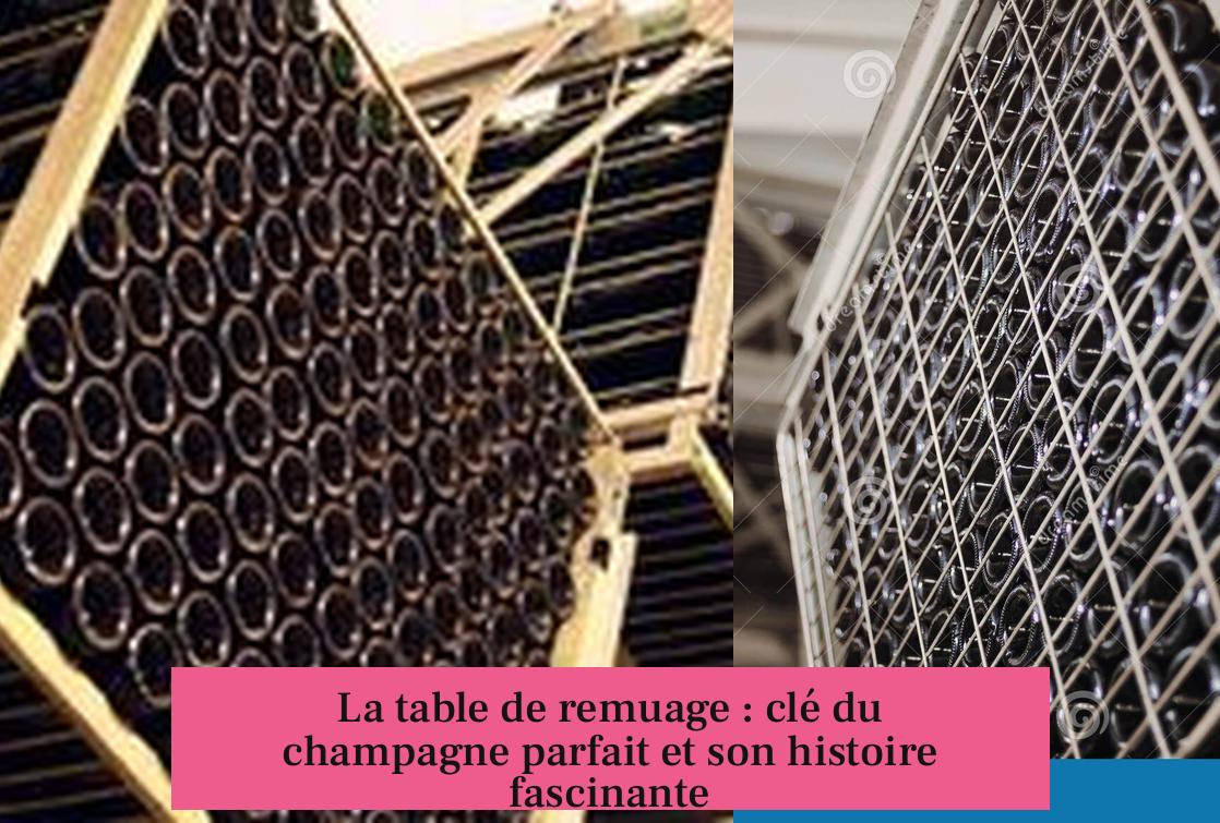 La table de remuage : clé du champagne parfait et son histoire fascinante