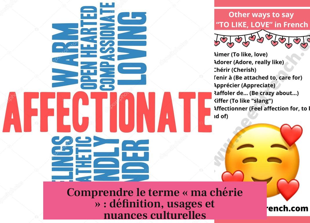Comprendre le terme « ma chérie » : définition, usages et nuances culturelles