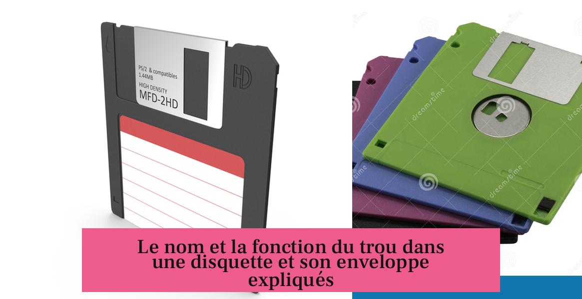 Le nom et la fonction du trou dans une disquette et son enveloppe expliqués
