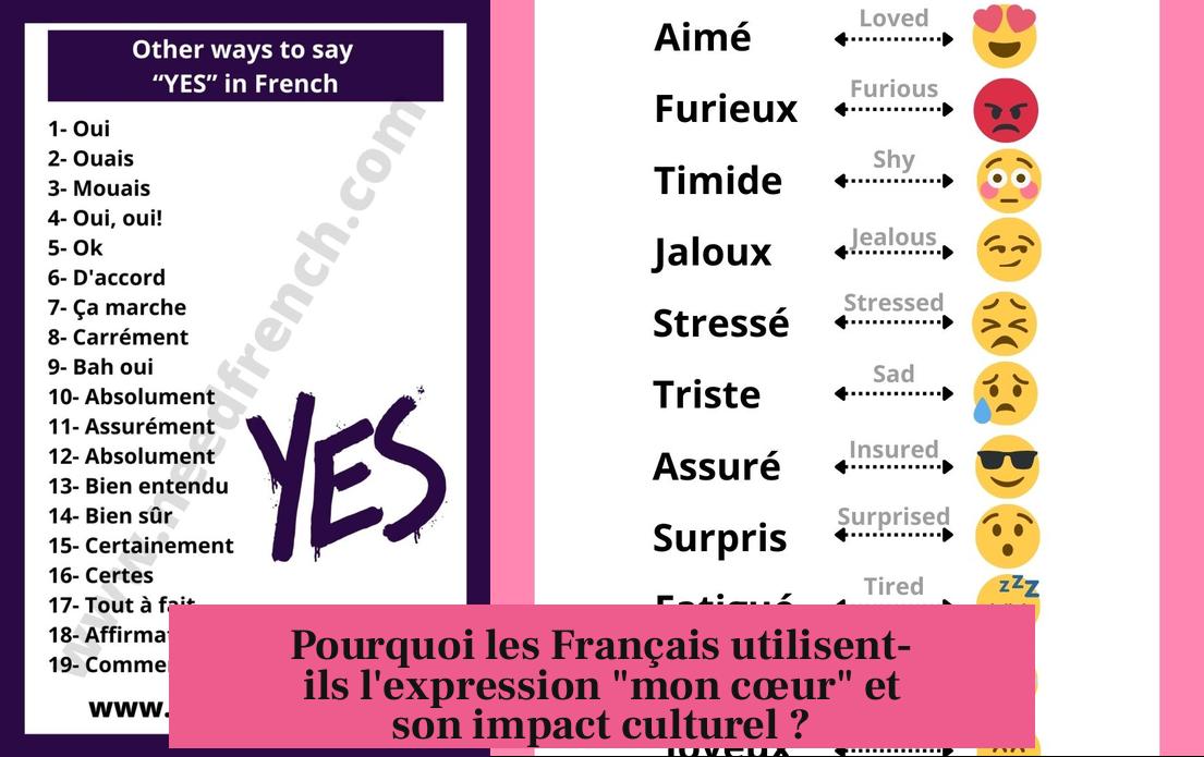 Pourquoi les Français utilisent-ils l'expression "mon cœur" et son impact culturel ?